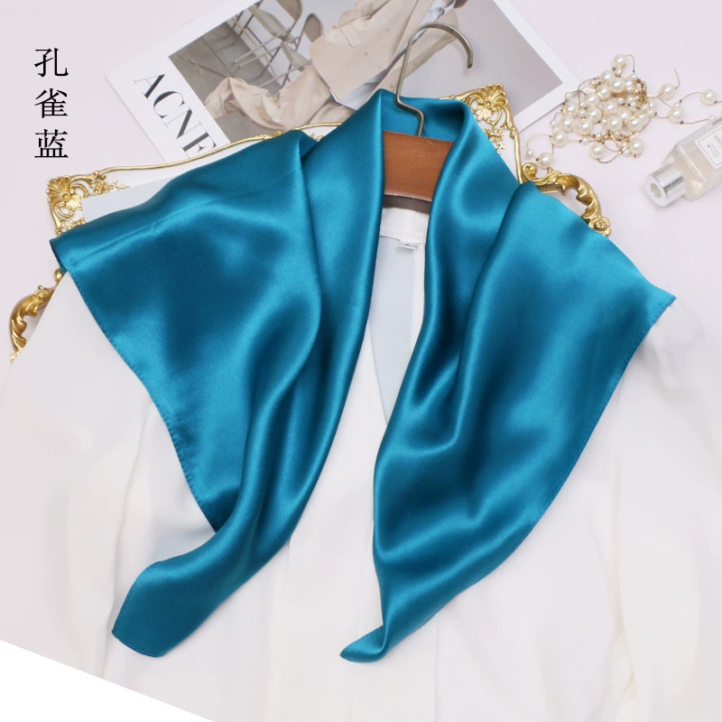 봄 & 여름 솔리드 컬러 멀베리 실크 스카프 스퀘어 히 - Silk Scarf Square 리뷰 및 가격