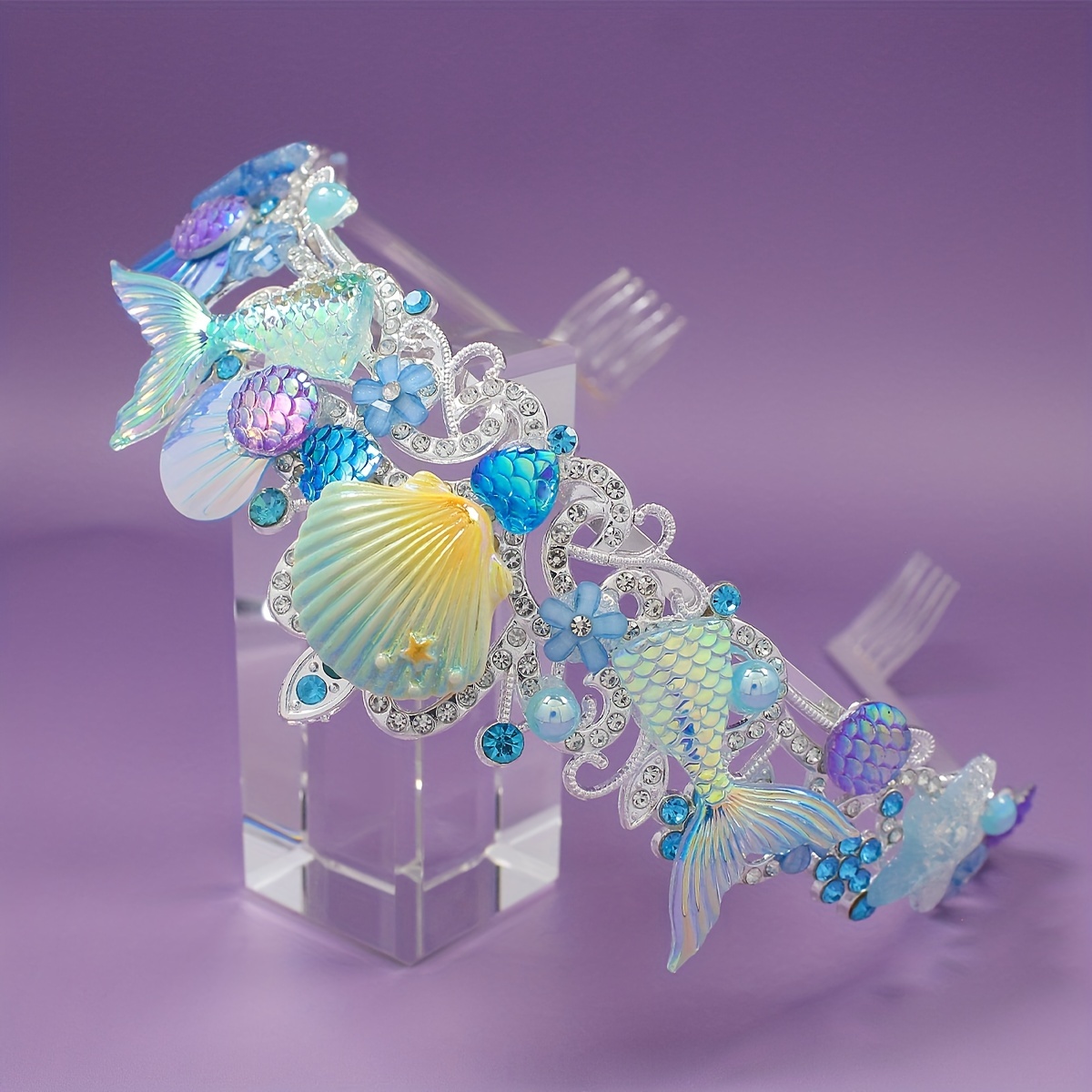 2025년 신상 인어 머리빗 왕관 오션 시리즈 합금 왕 - Women Accessories For Gift 리뷰 및 가격