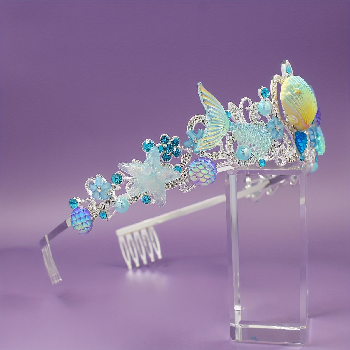 2025년 신상 인어 머리빗 왕관 오션 시리즈 합금 왕 - Women Accessories For Gift 리뷰 및 가격